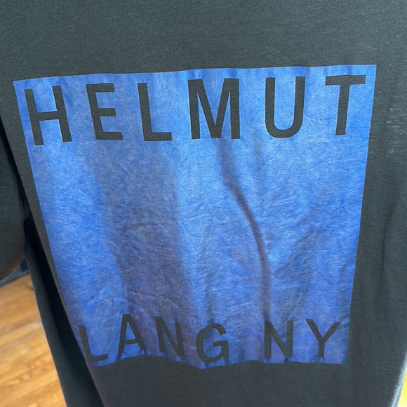 Helmut Lang Box Fit Film Print T Shirt Dark Grey Blue Size L - Picture 3 of 3